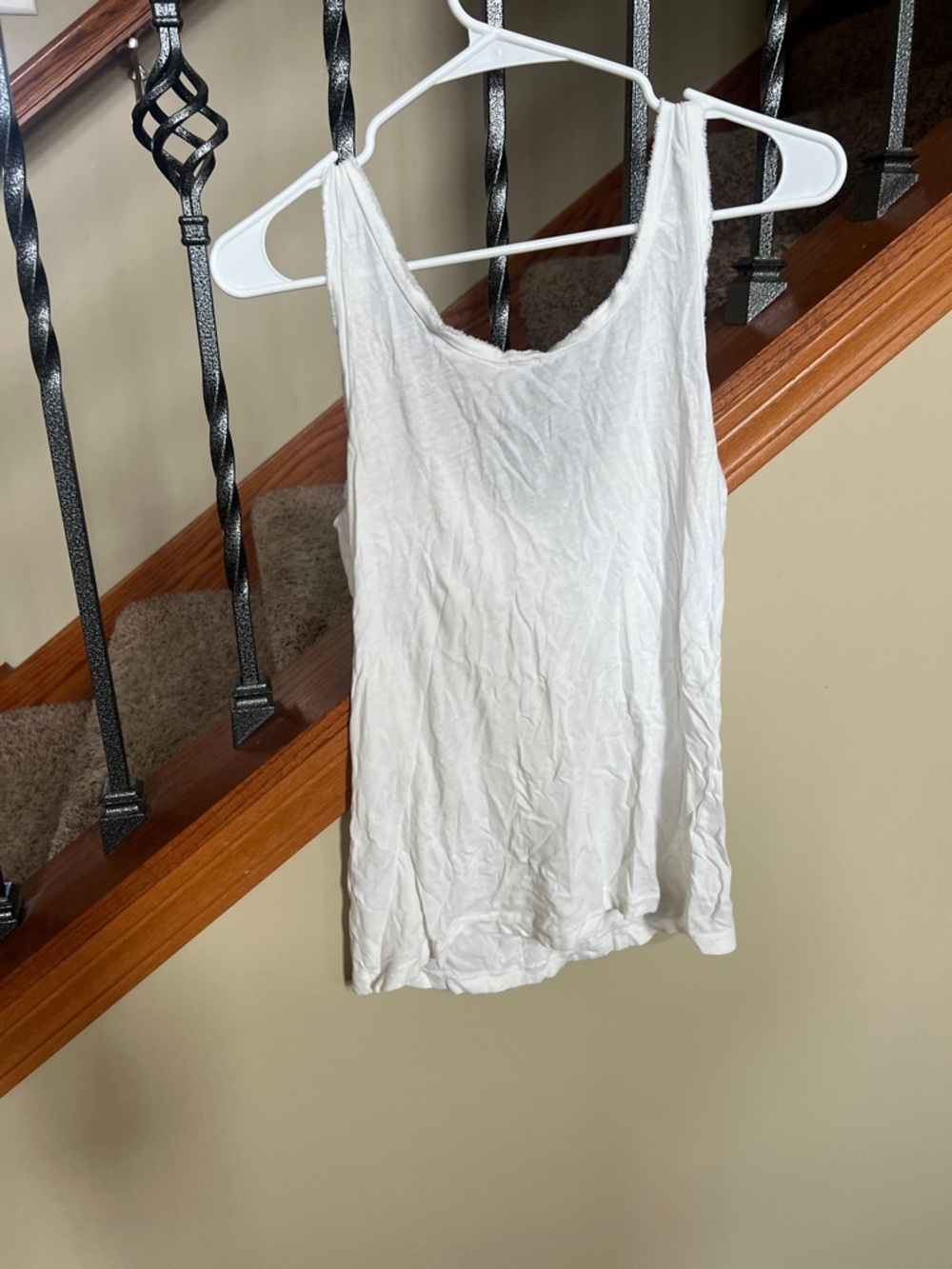 J. Crew Cream Ruffle-Front Tank - Picture 6 of 6